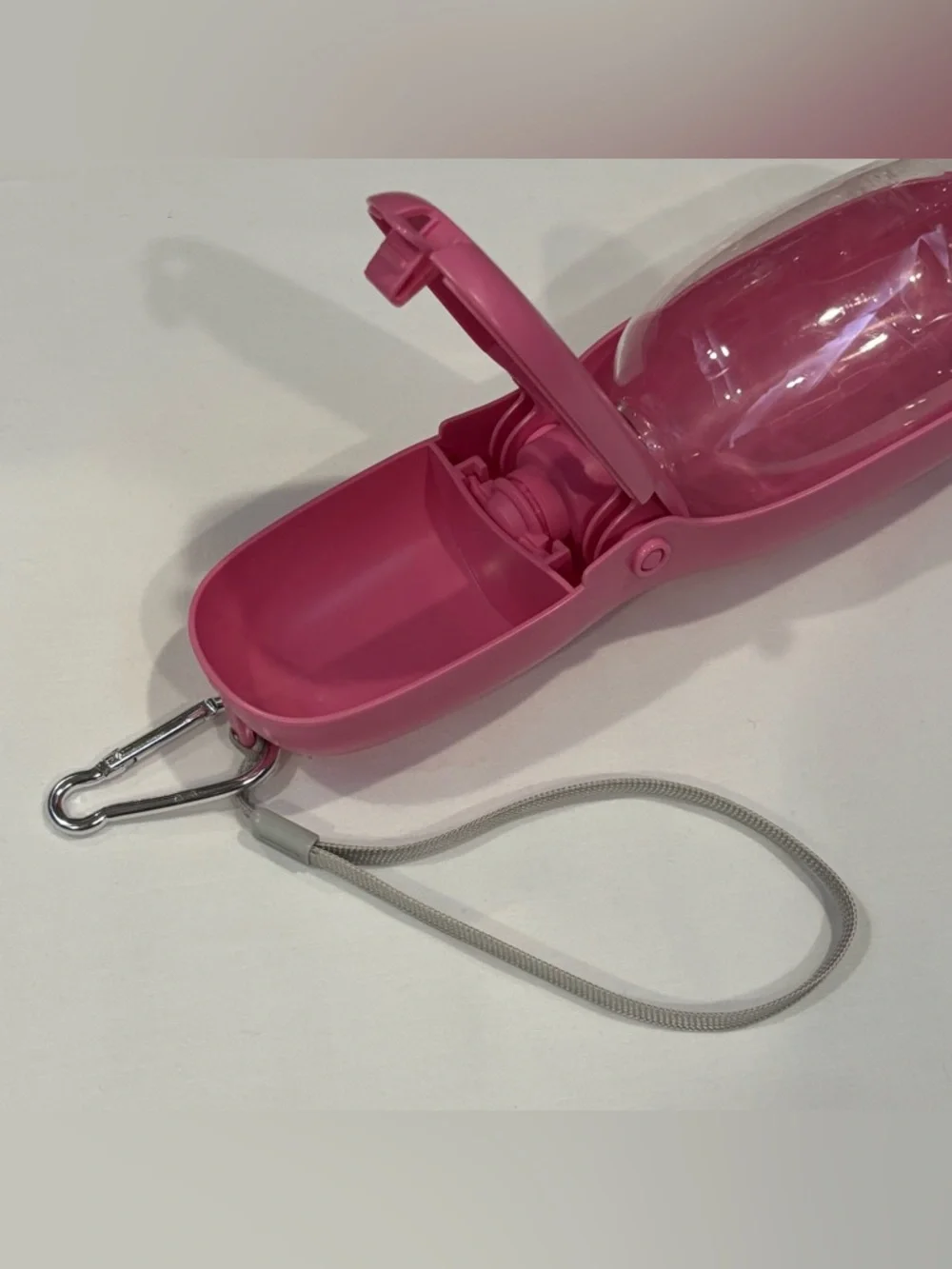 Portable 2-in-1 Pet Travel Water Bottle And Food Dispenser - Pink